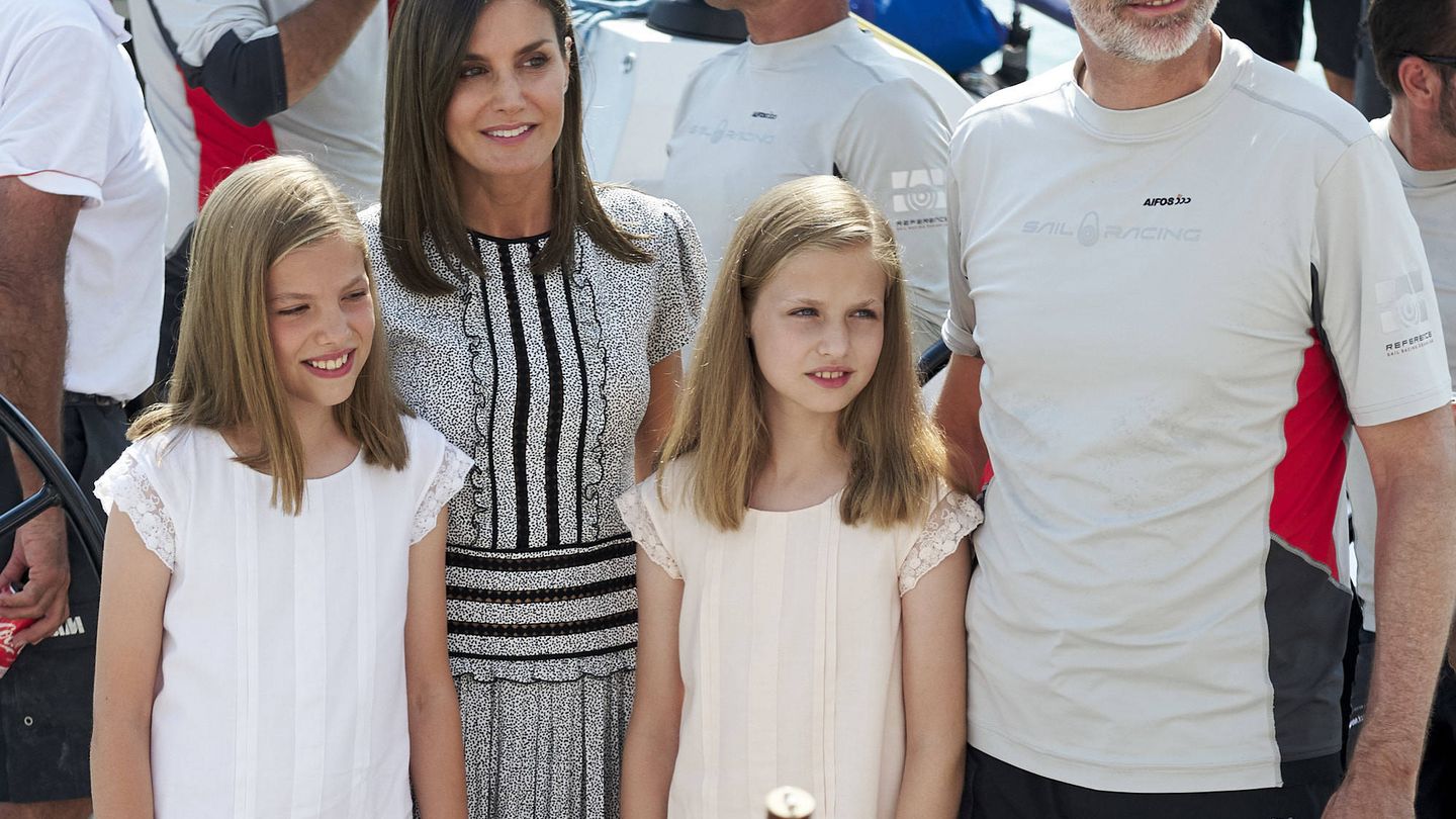 Imagen de la última aparición pública de la Princesa, junto a su familia, el pasado 4 de agosto. (Getty)