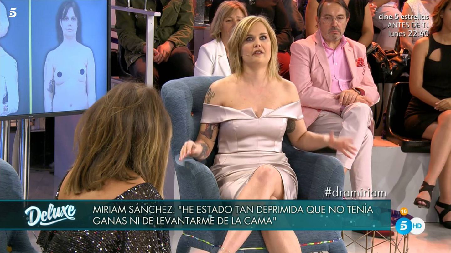 Miriam Sánchez, en 'Sábado Deluxe'. (Telecinco)