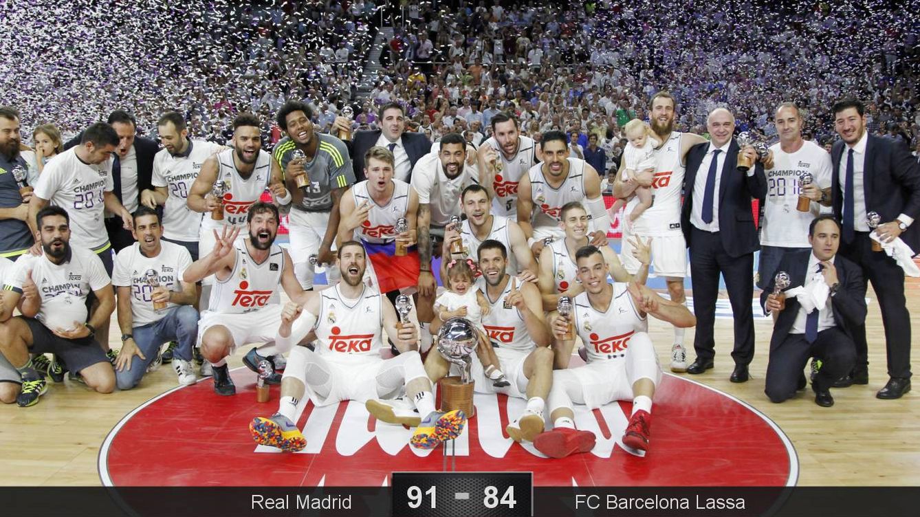Foto: El Madrid revalidó el título de la Liga Endesa (ACB Photo)