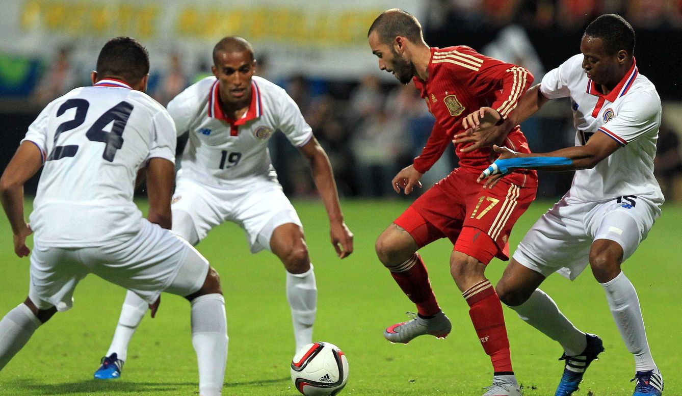 Aleix Vidal se estrenó como internacional absoluto con España en un amistoso con Costa Rica (EFE)