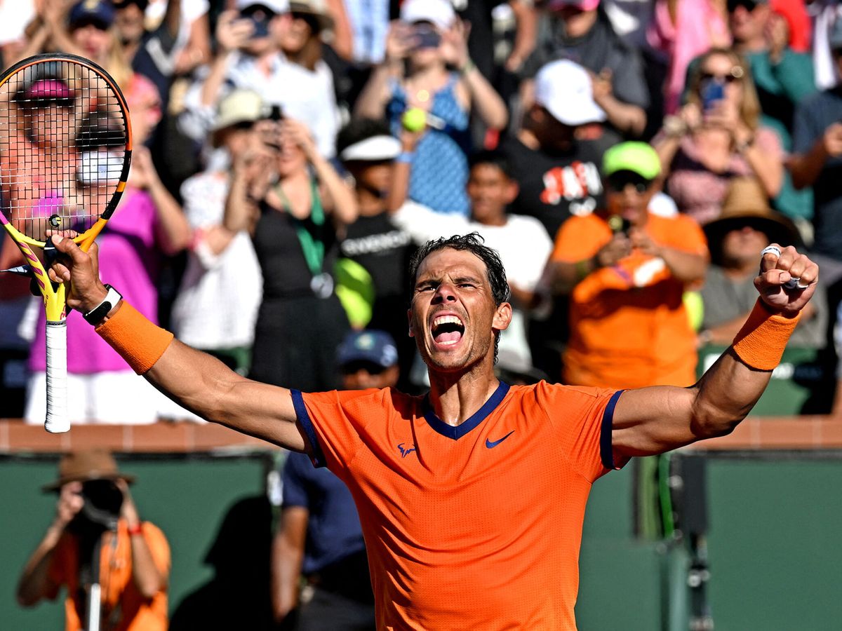 Foto: Nadal, tras ganar en su debut. (Reuters/Jayne Kamin)