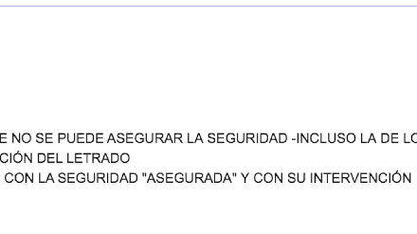 El correo que ha enviado un un miembro de la Universidad de Cádiz al abogado que asistía a la conferencia junto a Agustín Martínez.