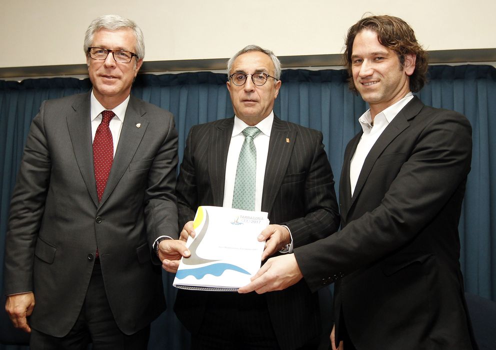 Foto: Josep Felix Ballesteros, Alejandro Blanco y Ramón Quadrat durante el acto (COE).