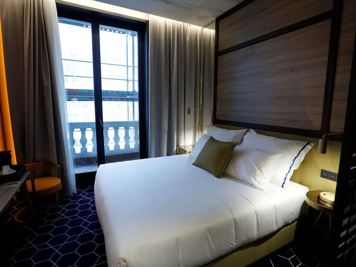 Foto: Habitación piloto del hotel Pestana CR7 en la Gran Vía de Madrid. (EFE)