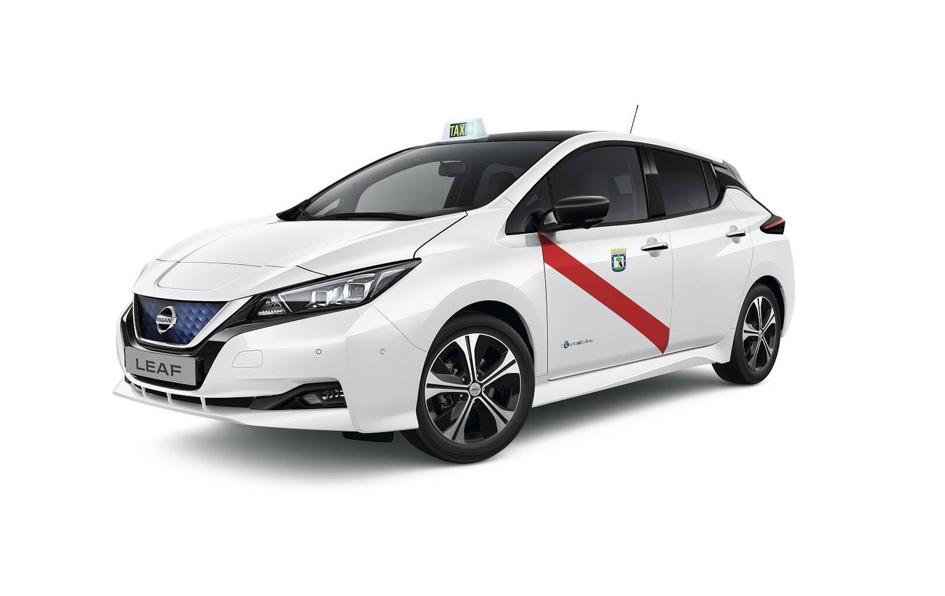 Del Nissan Leaf circulan 56 unidades como taxi en Madrid, y es el tercer eléctrico del ránking.