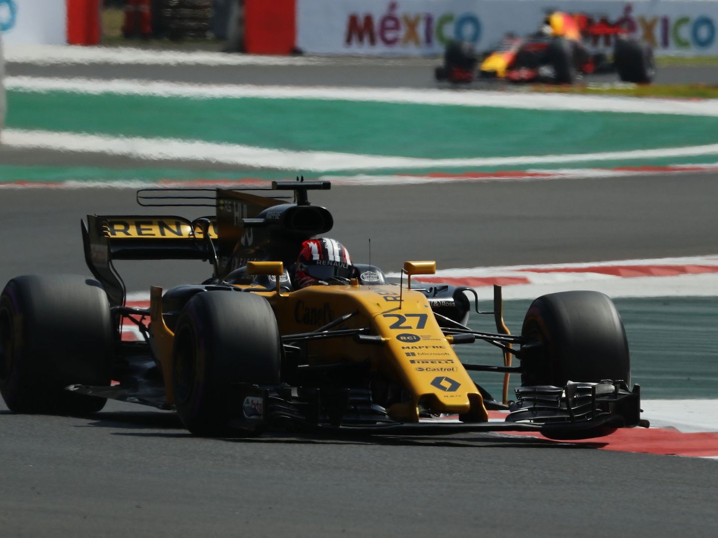 Nico Hulkenberg fue el más rápido de los pilotos de Renault en la clasificatoria del GP de México. (EFE)