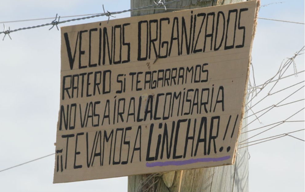 Un cartel en la capital de la provincia de Santa Fe (El Litoral).