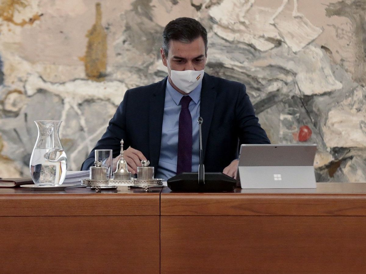 Foto: El presidente del Gobierno, Pedro Sánchez, durante la reunión semanal del Consejo de Ministros, el pasado 4 de agosto. (EFE)