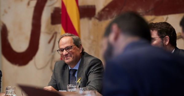 Foto: El presidente de la Generalitat, Quim Torra, en una reunión del Ejecutivo que lidera. (EFE)