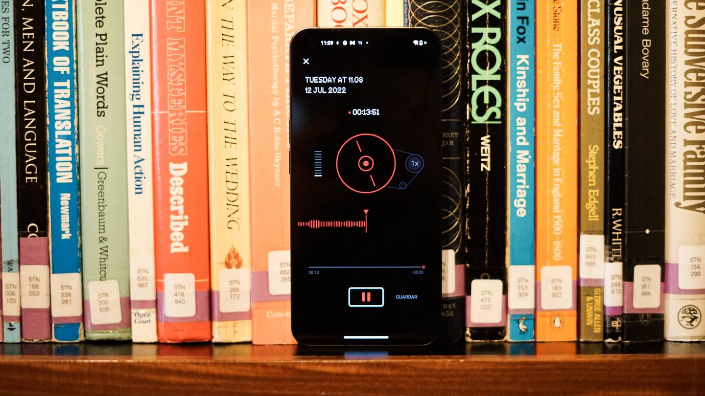 La app de la grabadora, en la imagen, es uno de los pocos añadidos a este Android puro. Foto: M. McLoughlin