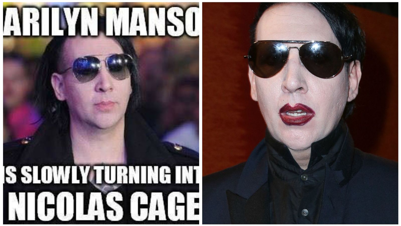 Foto: Nicholas Cage y Marilyn Manson
