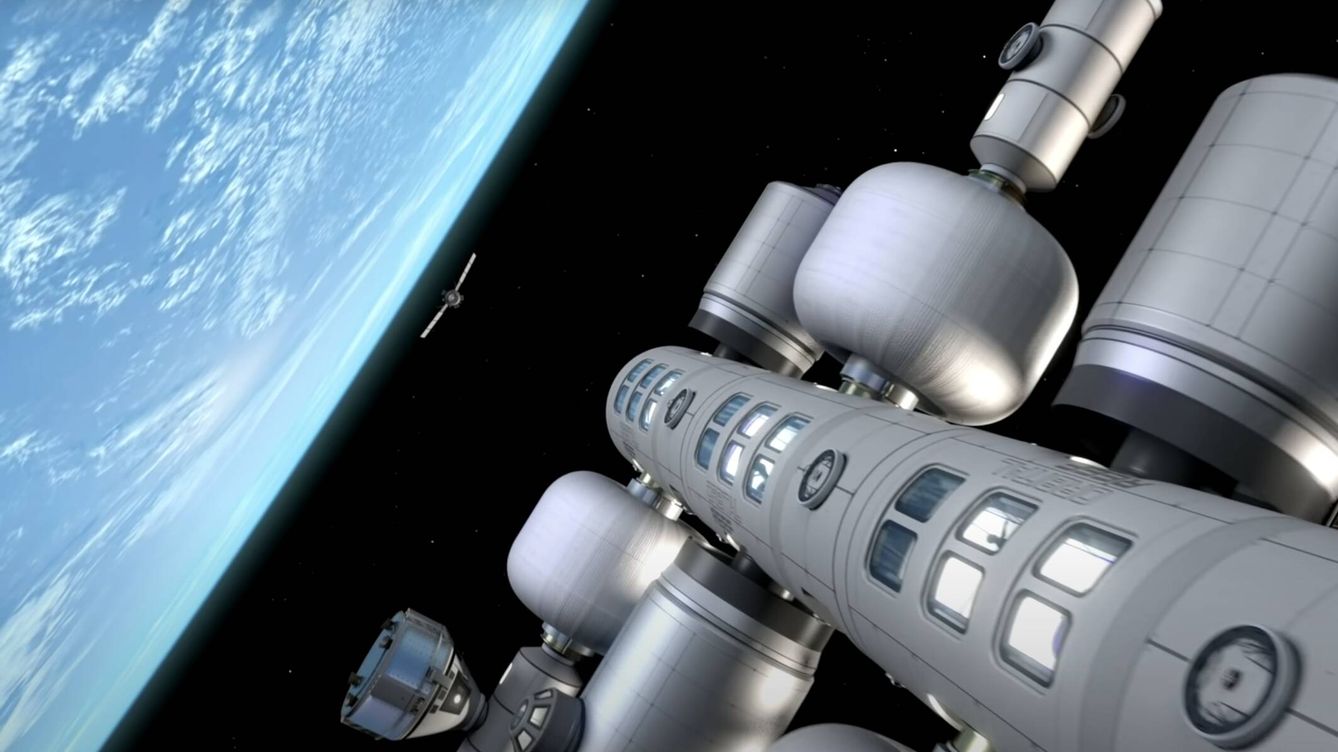 Foto: Esta estación espacial privada servirá como centro de negocios con alojamientos, parques y centros de investigación. (Blue Origin)