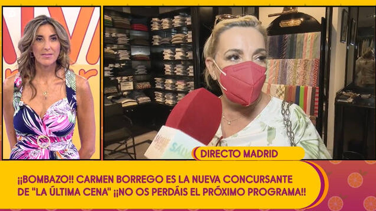 Carmen Borrego, nueva concursante de 'La última cena'. (Telecinco)