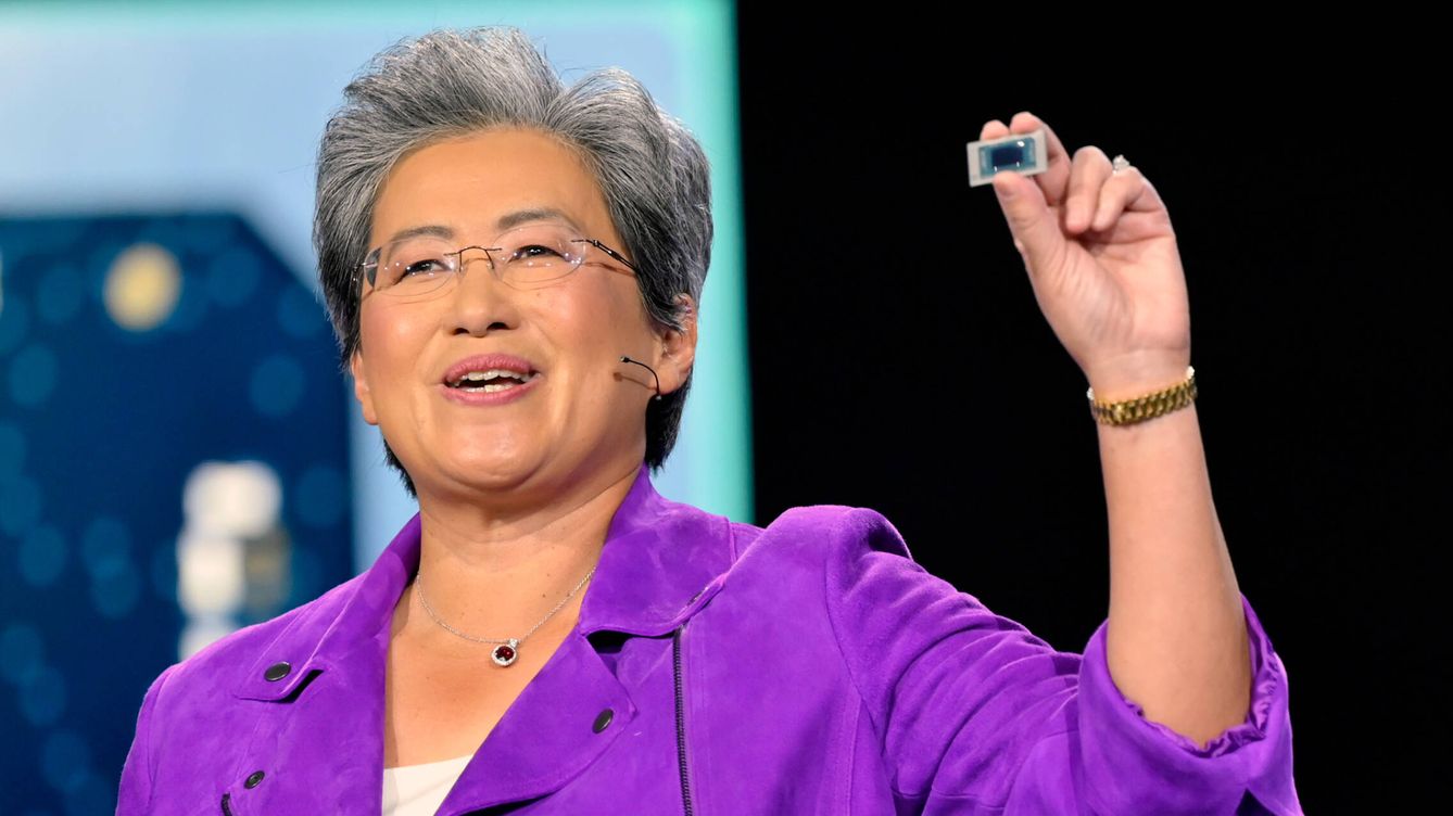 Foto: La CEO de AMD, Lisa Su, en una presentación a comienzos de año. (Getty/David Becker)