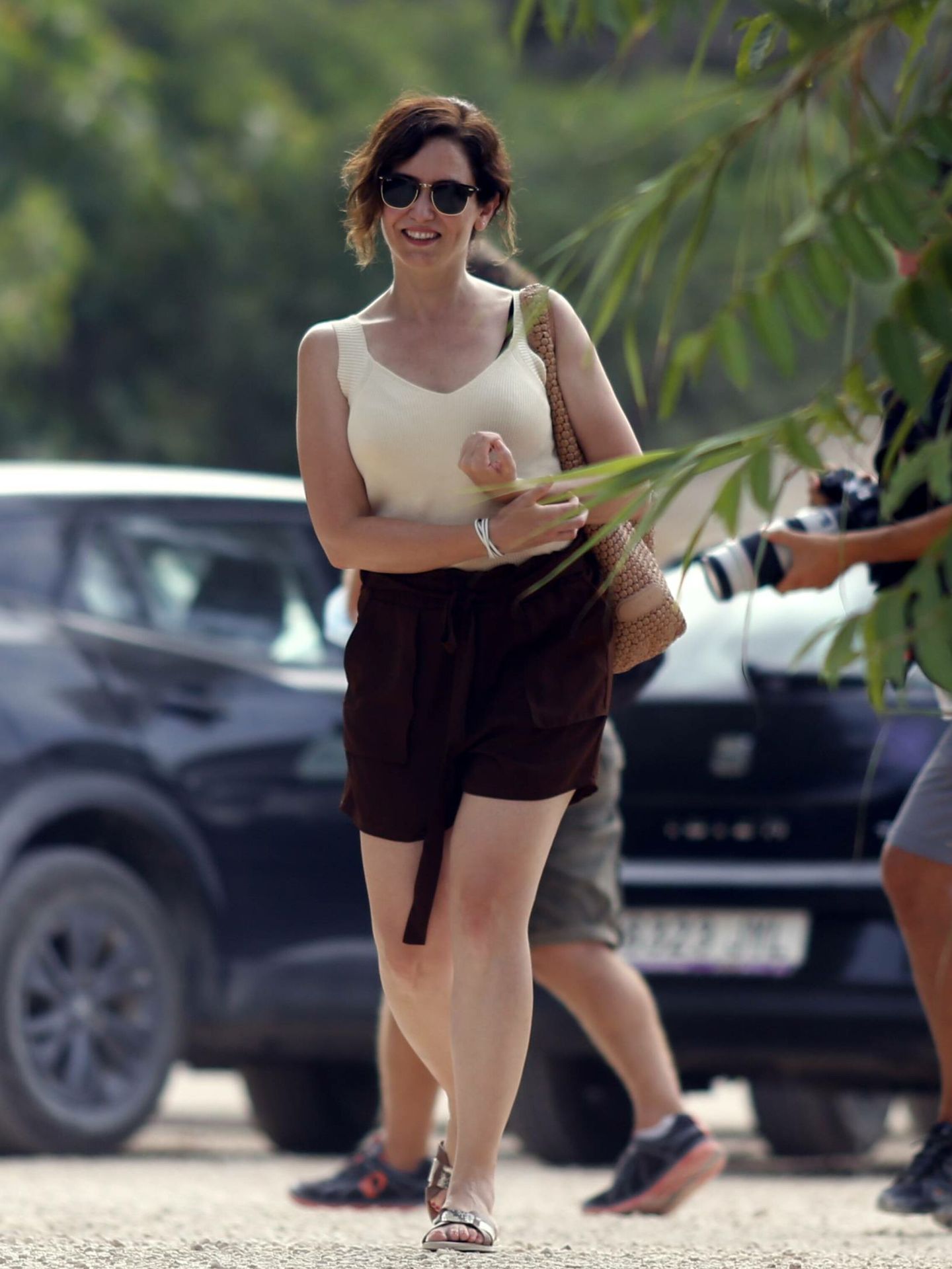 Isabel Díaz Ayuso, durante sus vacaciones en Ibiza. (Cordon Press)