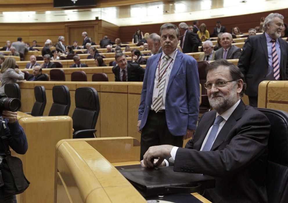 Foto: El presidente del Gobierno, Mariano Rajoy, durante la sesión de control al Ejecutivo. (EFE)