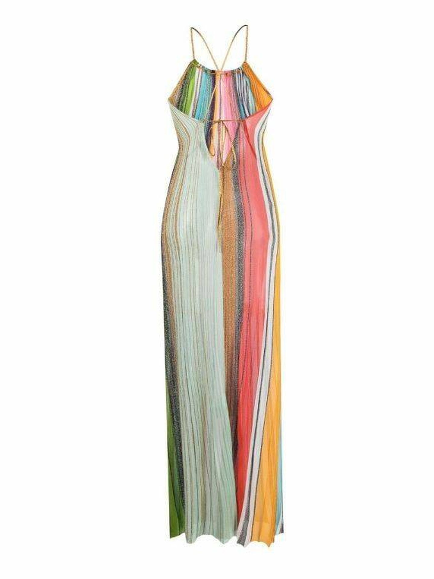 Espalda del vestido de Missoni lucido por Clara Chía. (Farfetch)