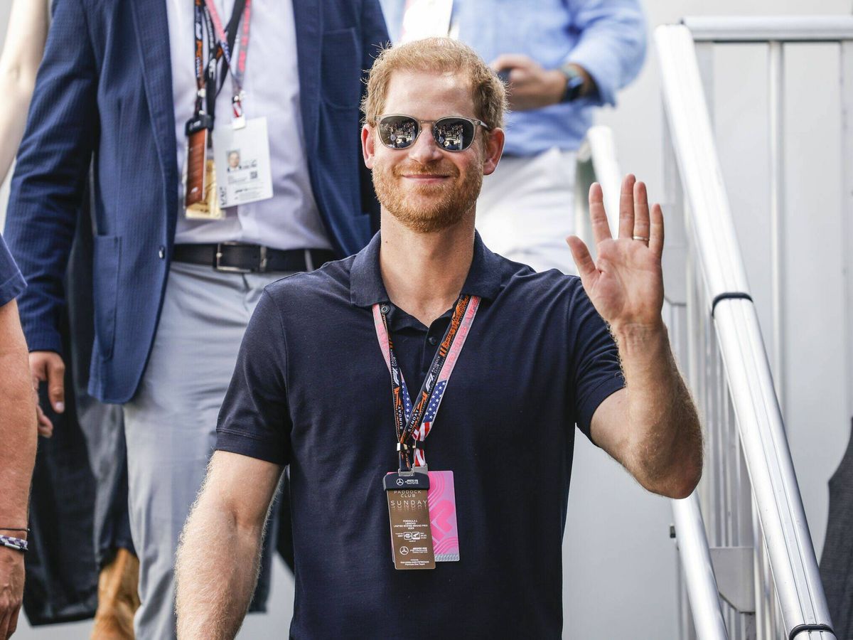 Foto: El príncipe Harry, en el Gran Premio de Estados Unidos. (Reuters)