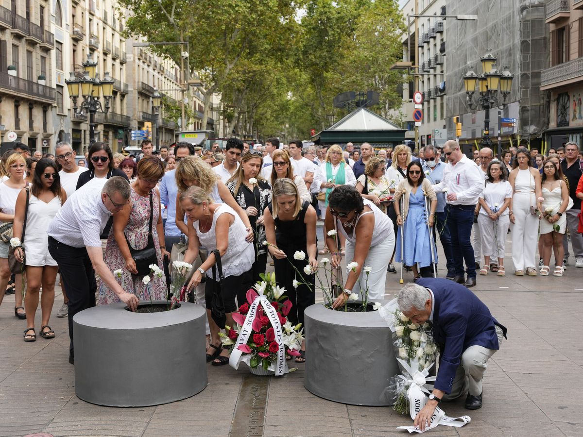 Foto: Quinto aniversario de los atentados de Las Ramblas. (EFE/Alejandro García)