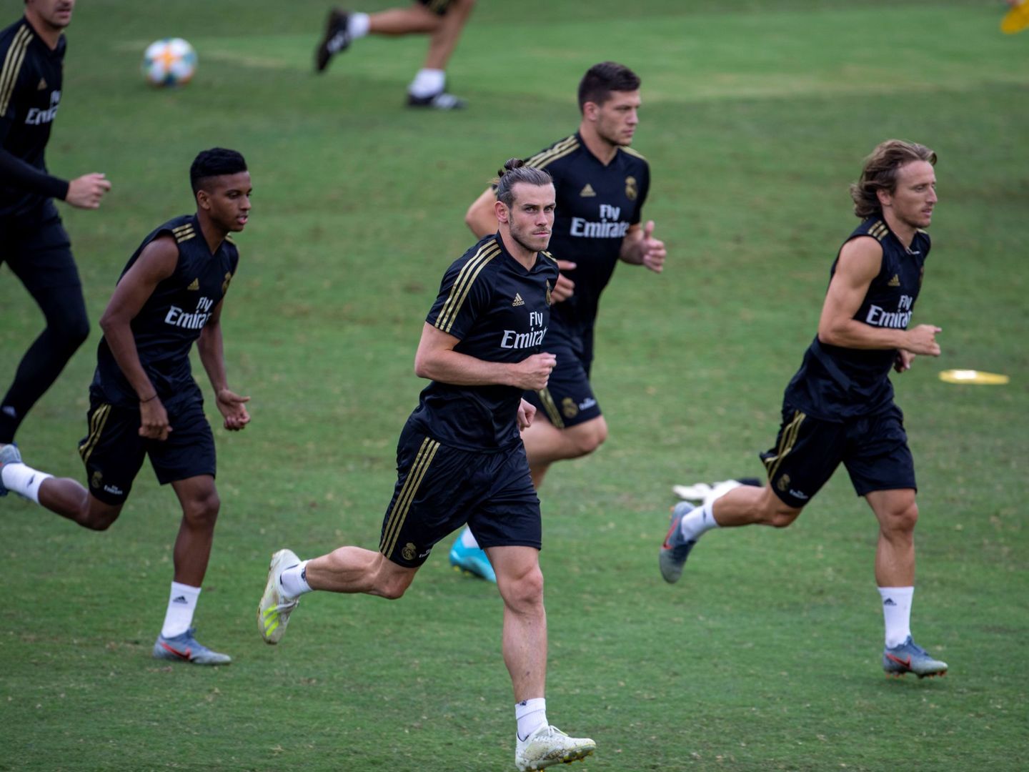 Bale durante un entrenamiento en la pretemporada. (Efe)