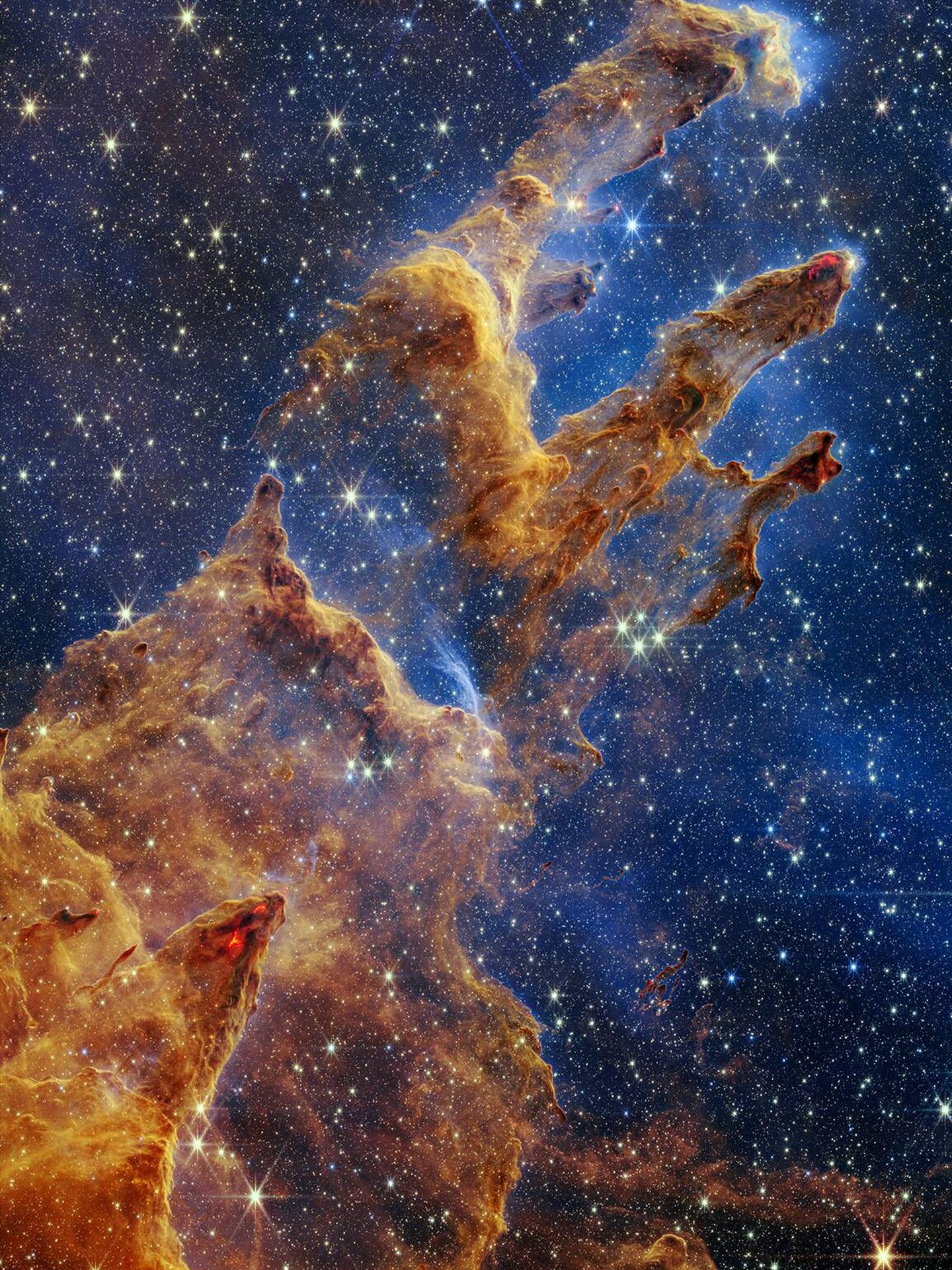 Los Pilares de la Creación capturados por el James Webb no existen. (NASA)