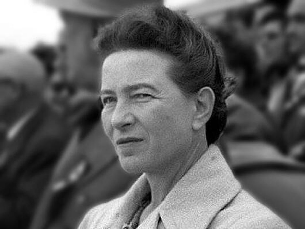 Foto: Simone de Beauvoir en 1955.