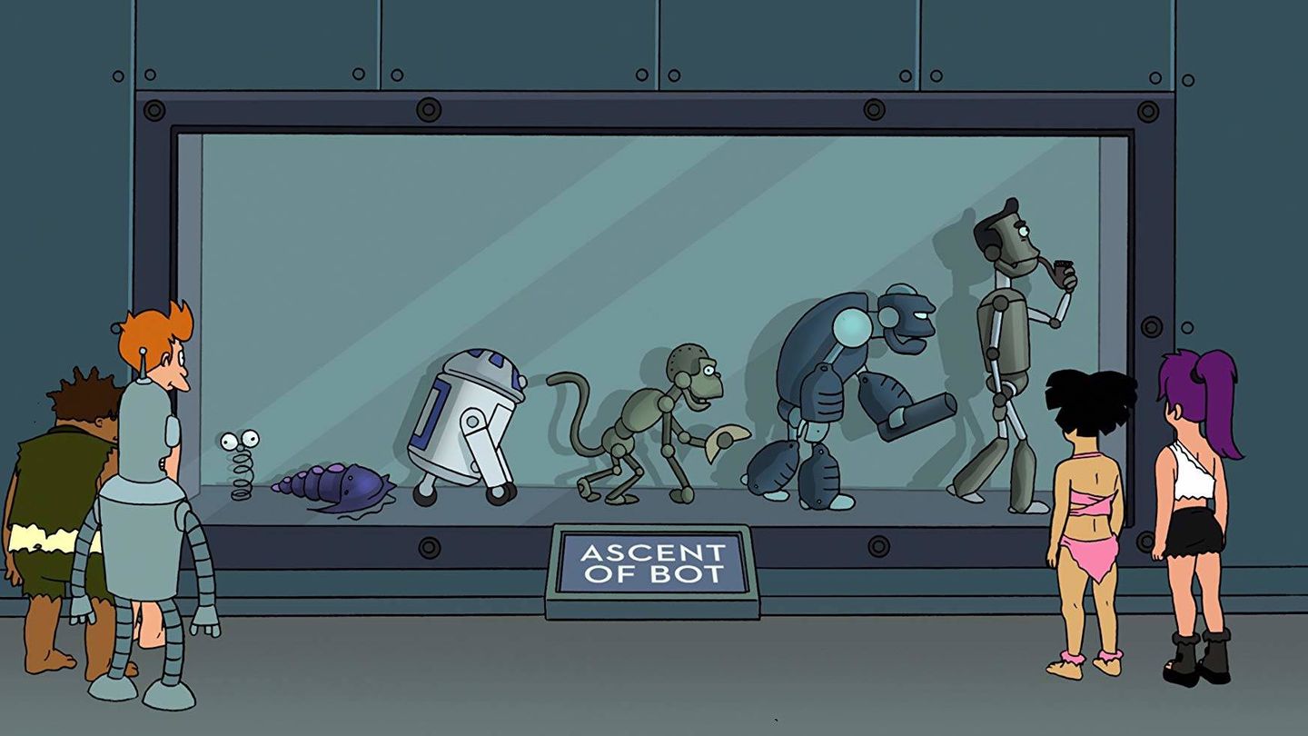 La evolución robótica según 'Futurama'.