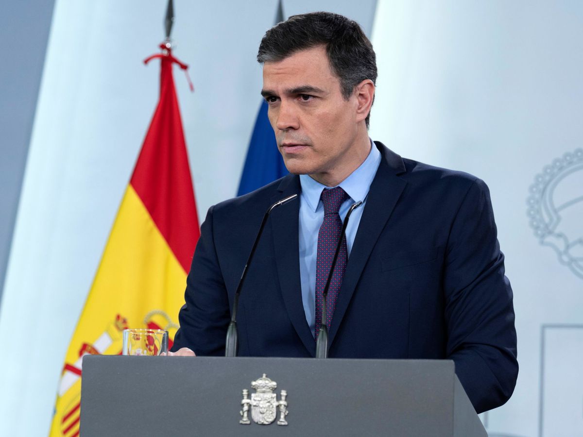 Foto: El presidente del Gobierno, Pedro Sánchez, durante una rueda de prensa. (EFE)