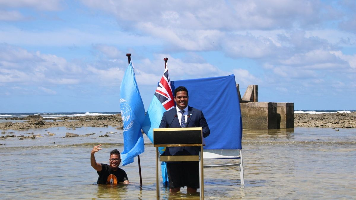 "Señoras y señores: adiós, nos estamos hundiendo": el aviso del ministro de Tuvalu en la COP26