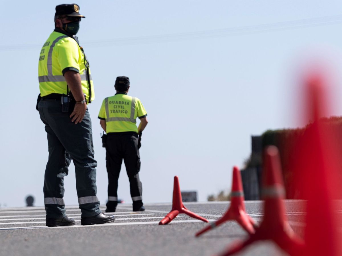 Foto: Control policial en la carretera de Castilla. (EFE)