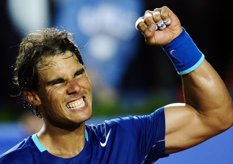 Foto: Nadal celebra su victoria ante Dodig (AP).