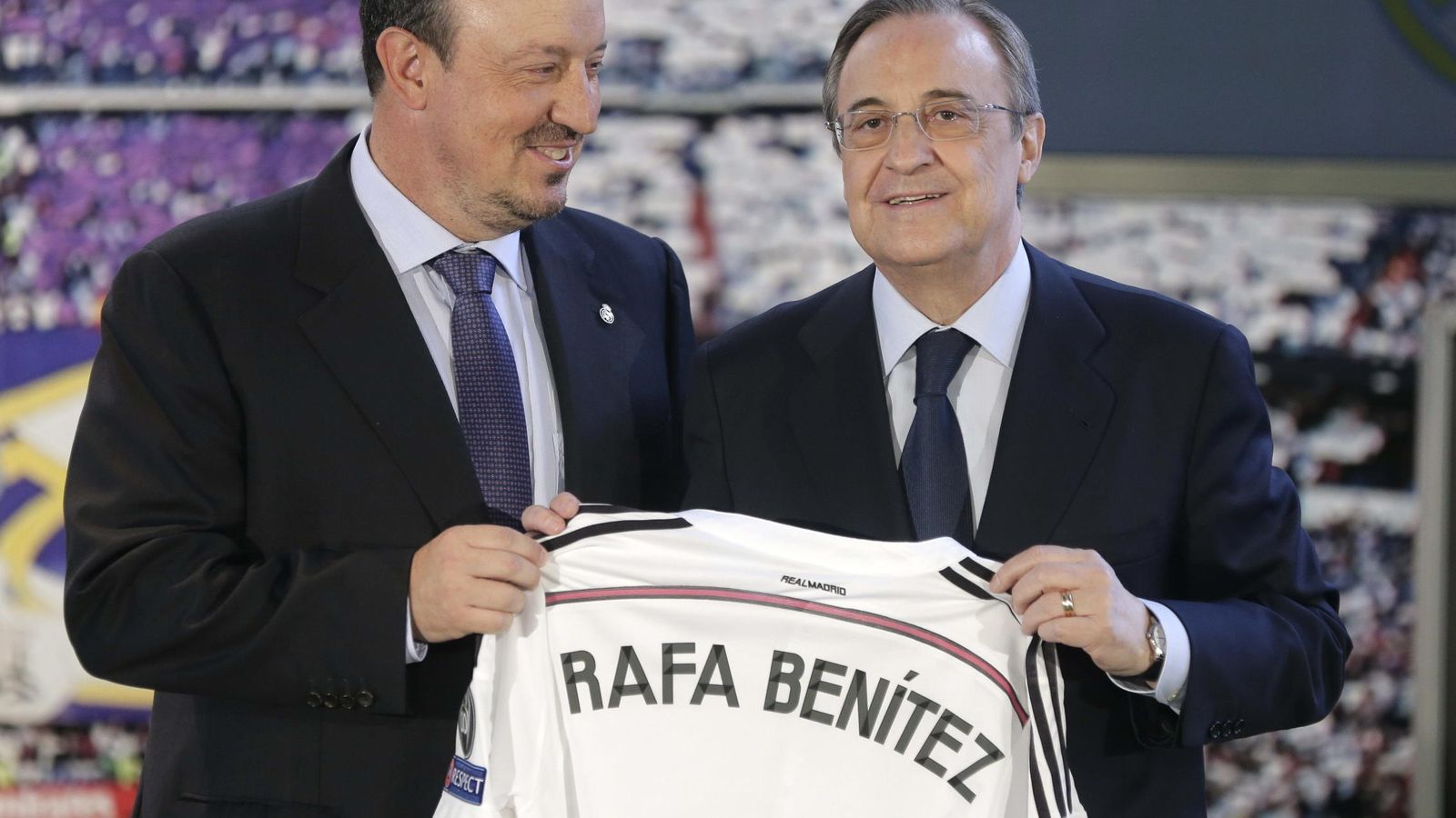 Foto: Rafa Benítez y Florentino Pérez, el día de la presentación oficial del entrenador (EFE)