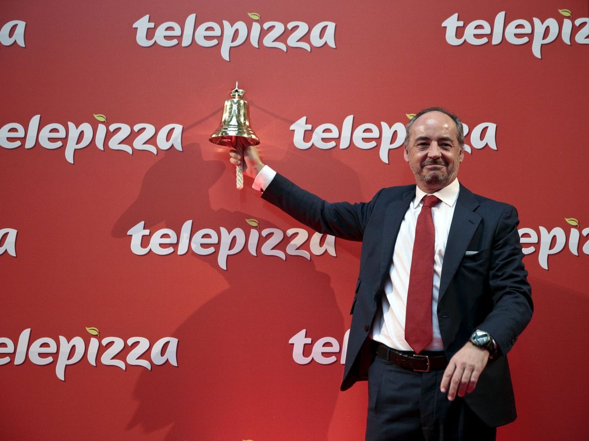 Foto: El CEO de Telepizza, Pablo Juantegui, en una imagen durante la salida a bolsa de la compañía. (EFE)