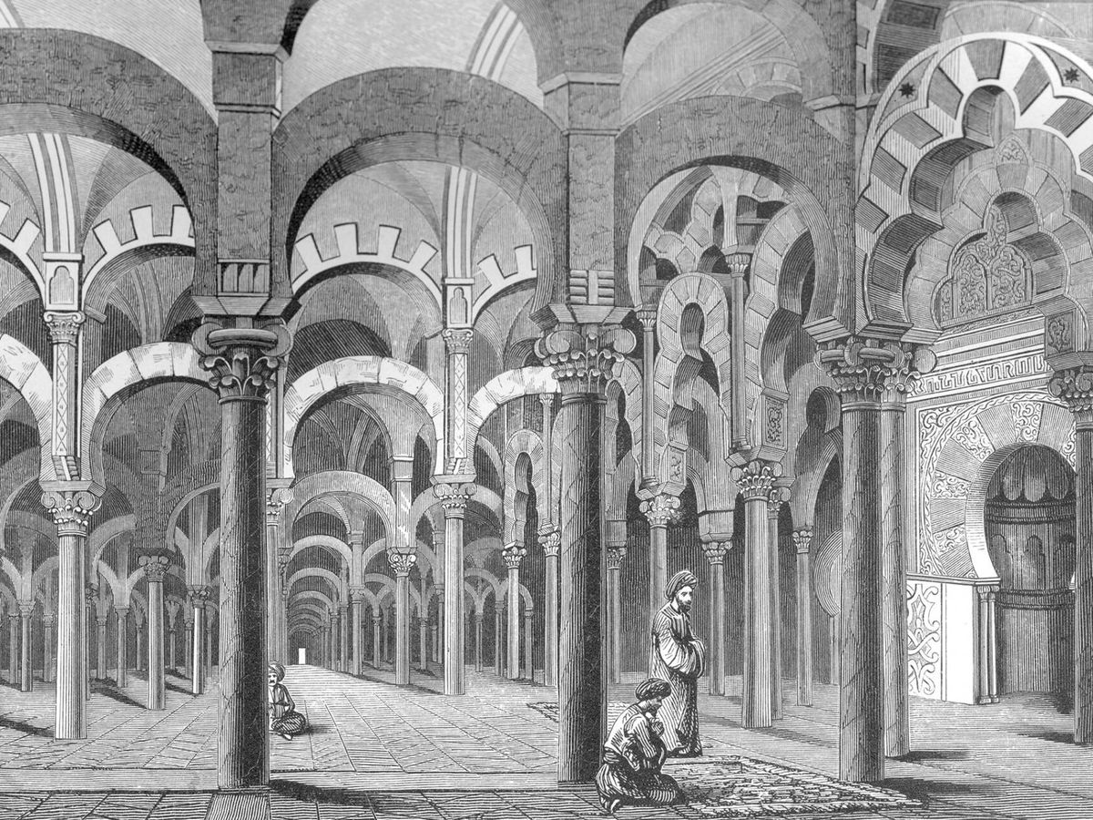 Foto: La mezquita de Córdoba en un grabado del siglo XIX. (Getty/Print Collector)