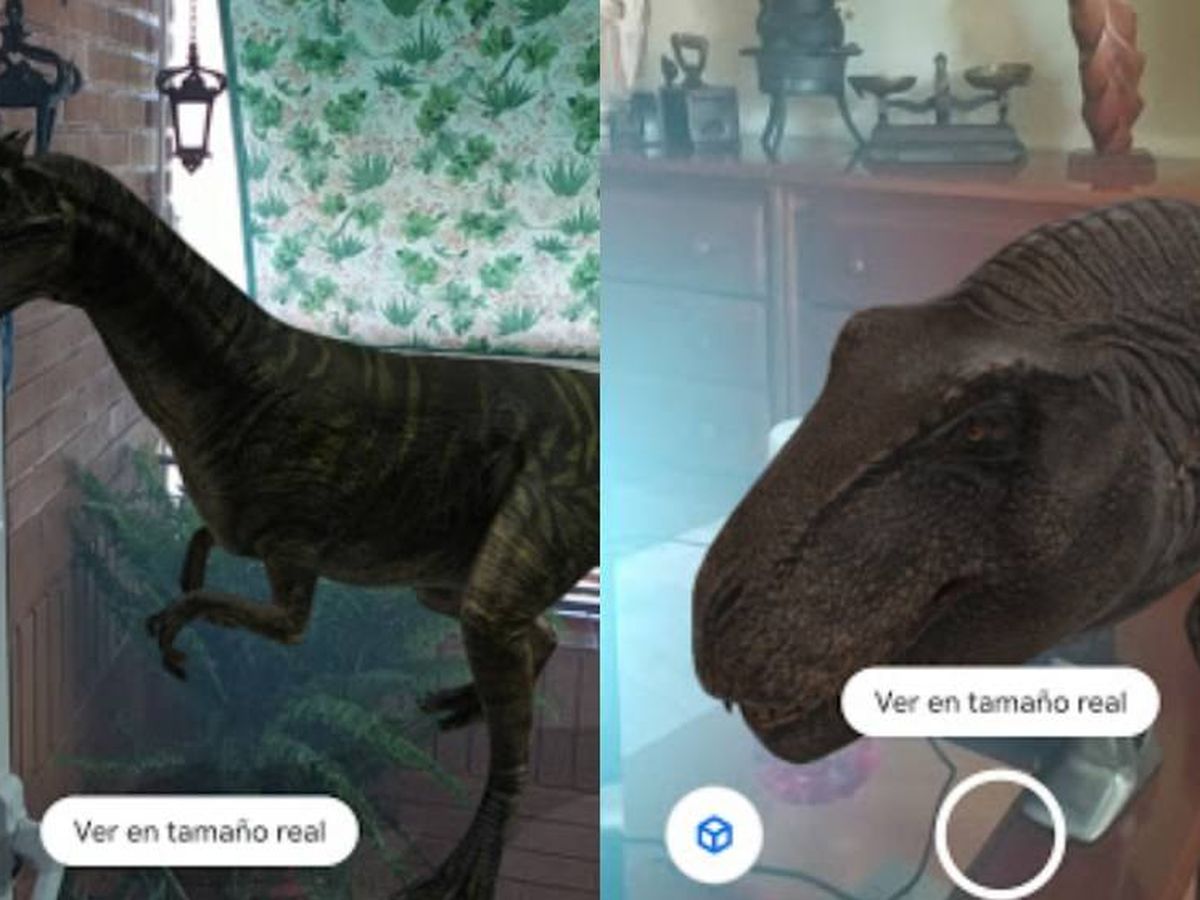 Foto: El truco de Google ver las bestias de 'Jurassic Park' en 3D. Foto: Fuente propia