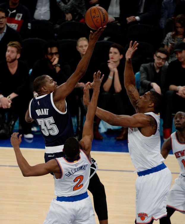 Foto: Kevin Durant logró 44 puntos ante los Knicks (Efe).