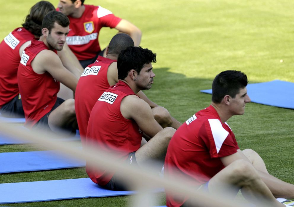 Foto: Costa y Courtois, pilares de este Atlético de Madrid, durante la pasada pretemporada.