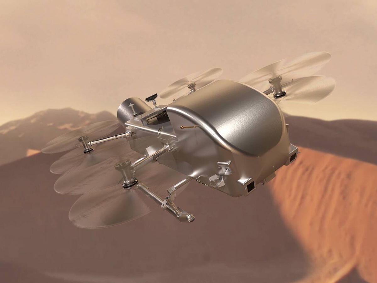 Foto: Así será el dron que aterrizará en Titán (NASA/APL/Steve Gribben)