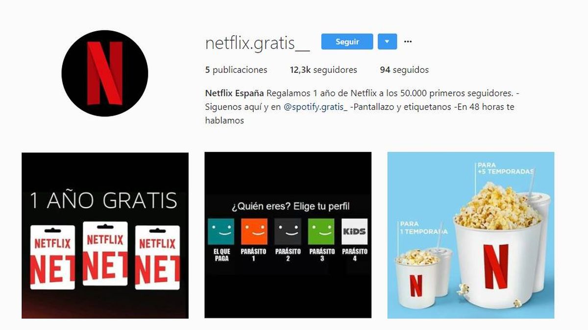 Más de 500€ por un perfil de Instagram: El negocio tras las cuentas falsas de Netflix