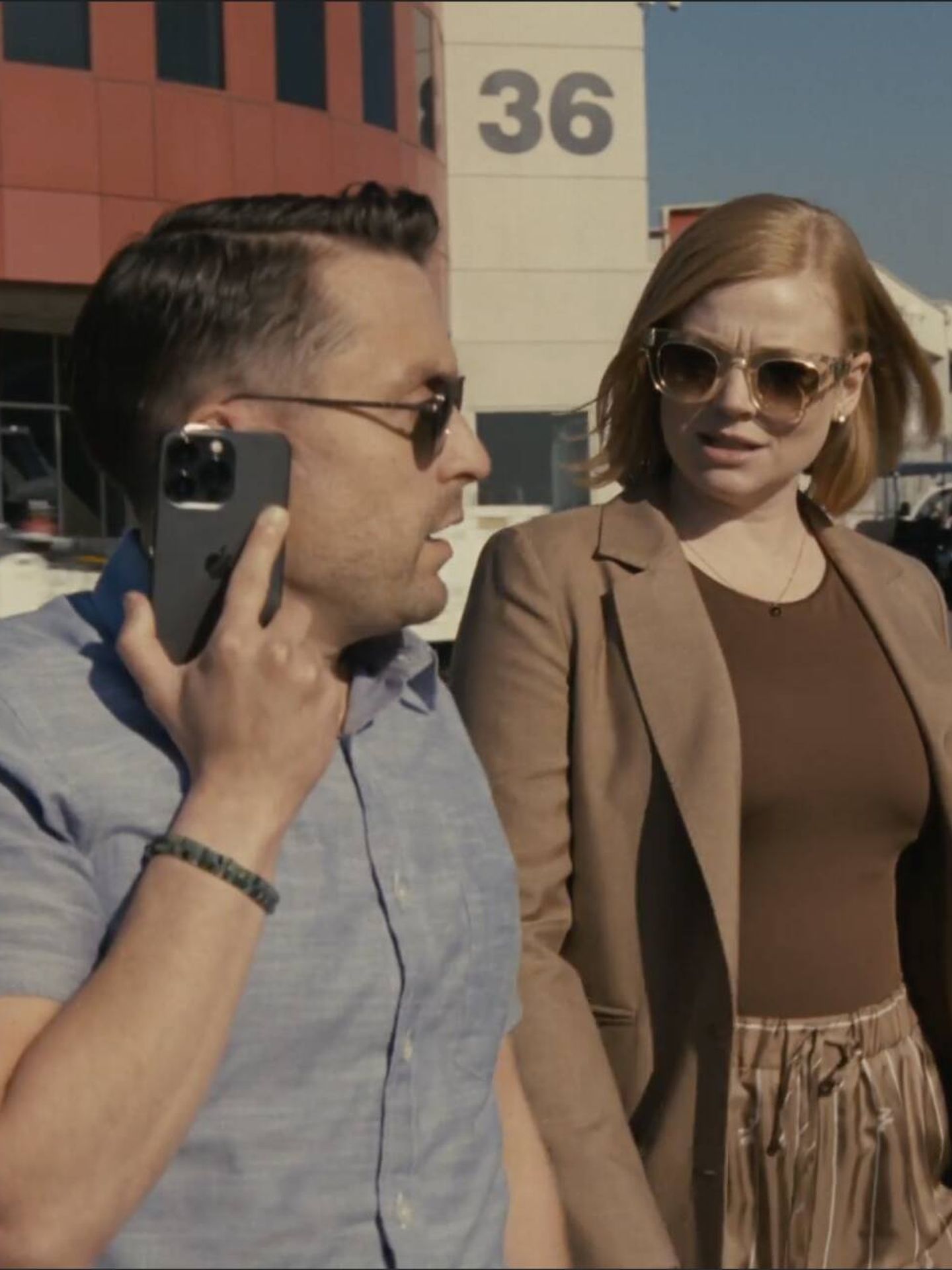 Kieran Culkin y Sarah Snook, en una imagen de la cuarta temporada de 'Succession'. (HBO)