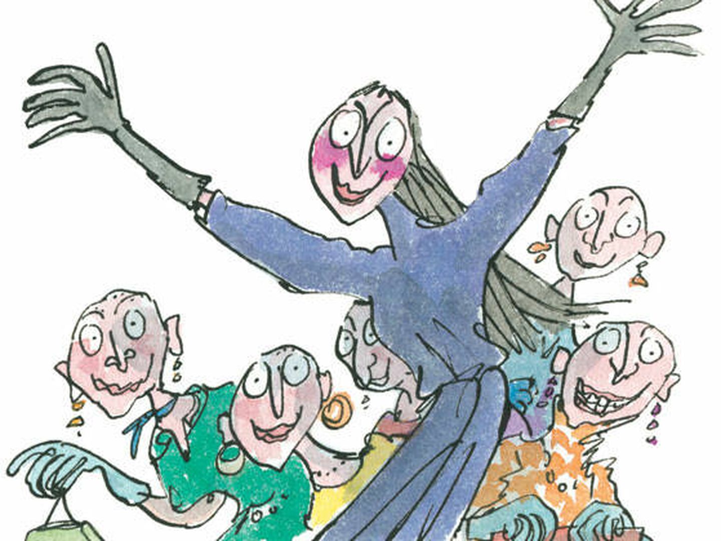 La famosa ilustración del libro de Roald Dahl 'Brujas'.