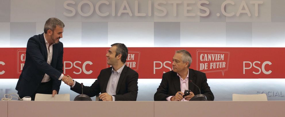 Pere Navarro preside una reunión del grupo parlamentario socialista. (EFE)