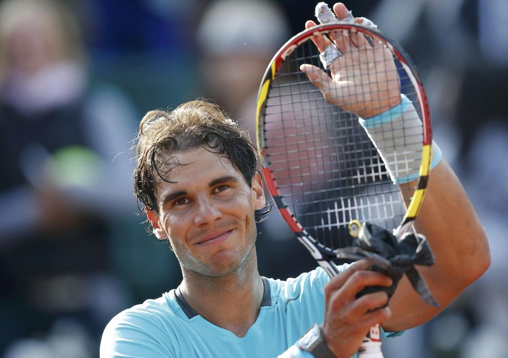Foto: Rafa Nadal después de vencer en su debut en Roland Garros (Reuters).