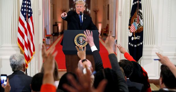 Foto: El presidente Donald Trump en una conferencia de prensa. (Reuters)