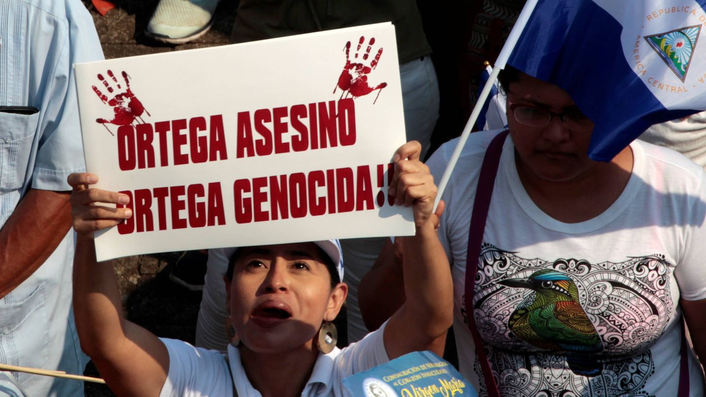  Manifestantes en contra de la Administración de Daniel Ortega. (Reuters)