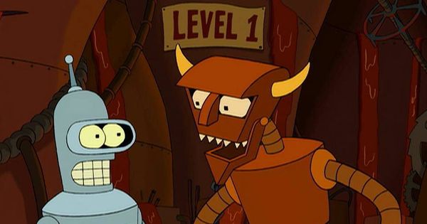 Foto: Bender Doblador Rodríguez y el Diablo Robot en 'Futurama'. 