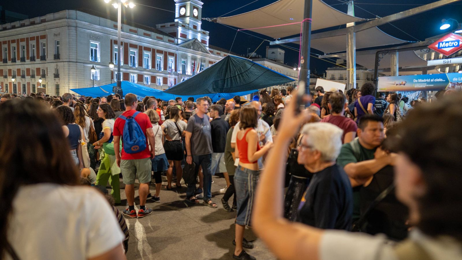 Foto: Acampada en Puerta del Sol. (Pedro Pascual)