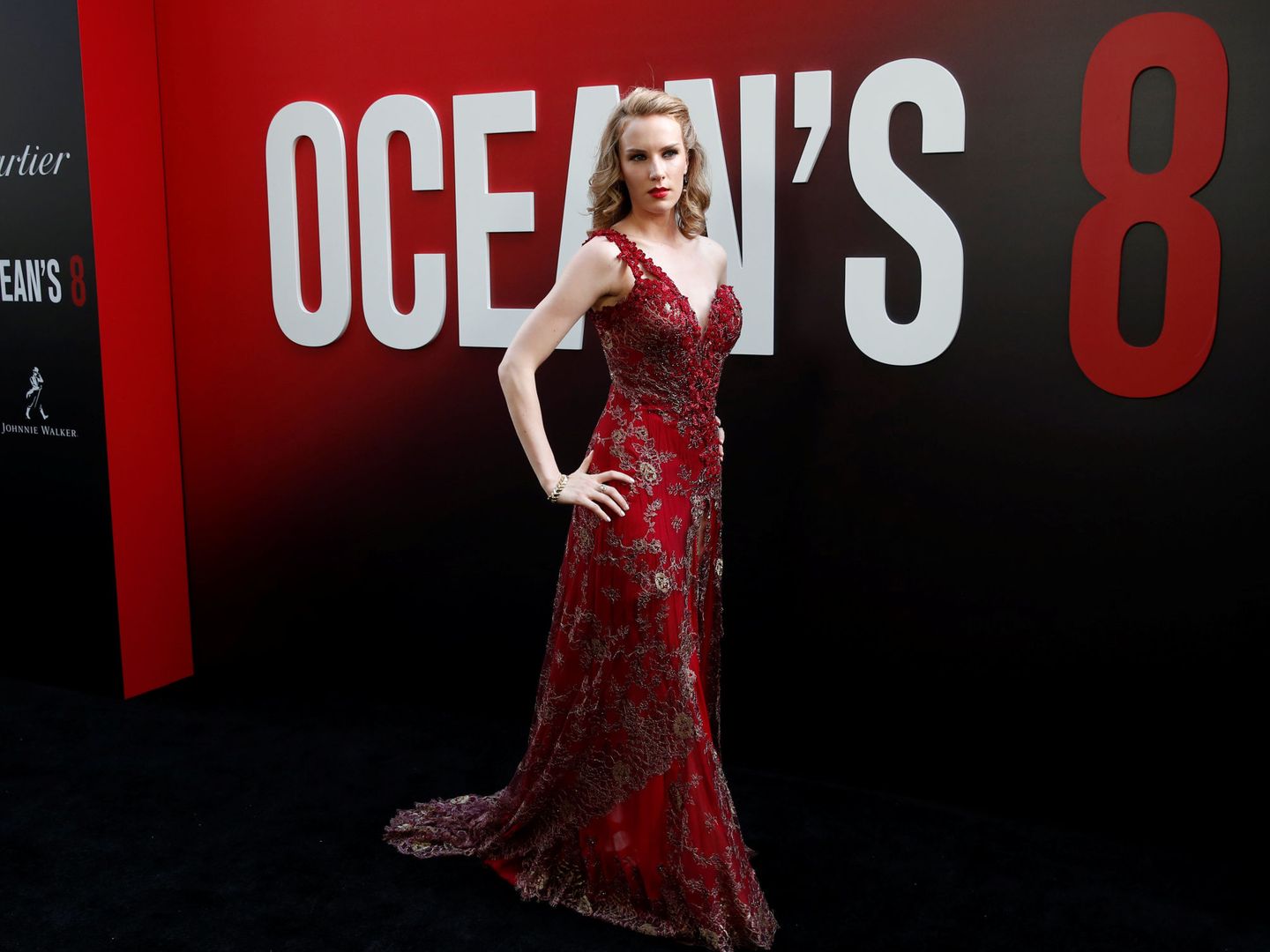 Charlotte Kirk en la premiere de 'Ocean's 8' en 2018 (Reuters)