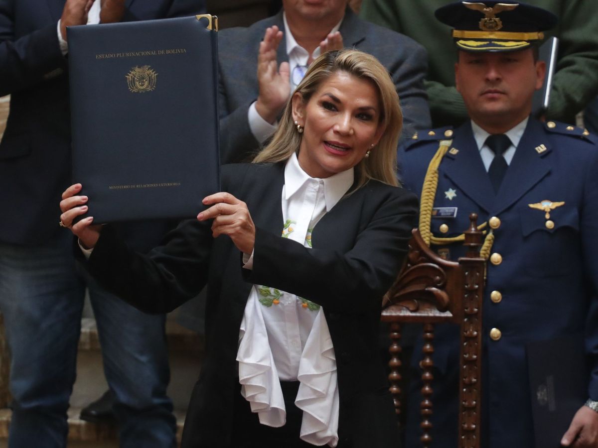 Foto: Áñez, en una imagen de 2019 durante su presidencia interina. (EFE)