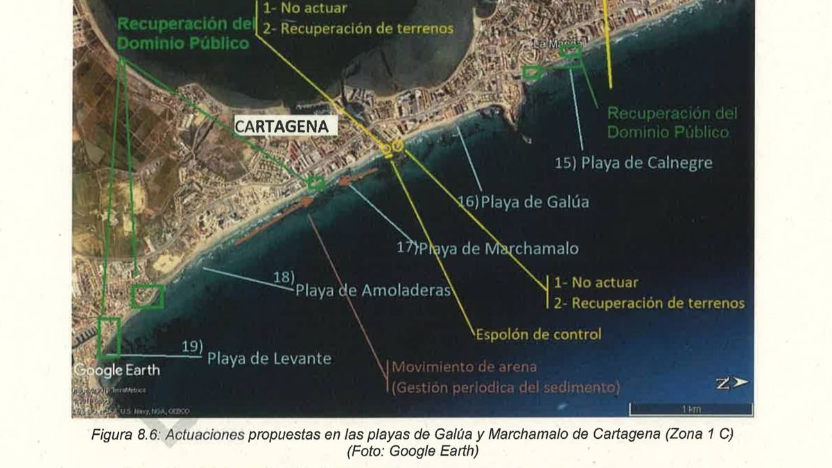 El mar se come La Manga del Mar Menor y Ribera planea expropiaciones para regenerar